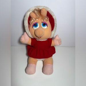 Vtg Baby Miss Piggy Plush Doll 1987 McDonalds Muppet Babies Christmas Jim Henson